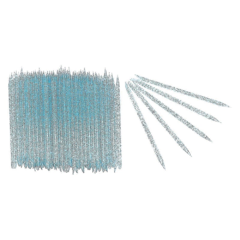 100 Pcs Nail Care Cuticle Pusher Dead Skin Removal Manicure Pedicure Cleaning Sticks Blue