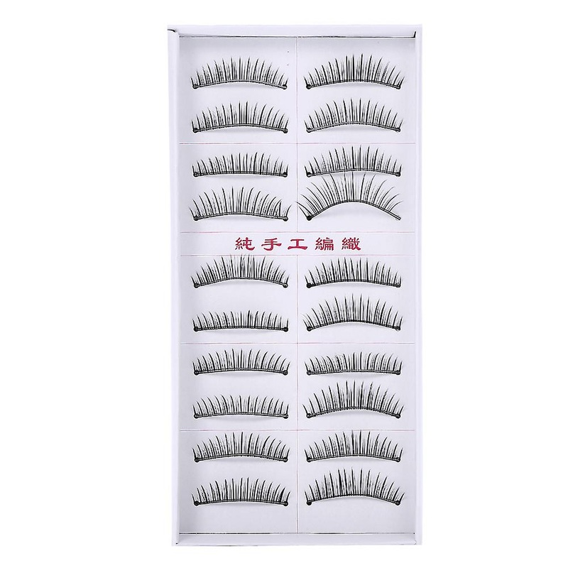 20pcs Natural Beauty False Eyelashes Slim Thick Fake Eyelashes Extension Makeup Tools – Beauty
