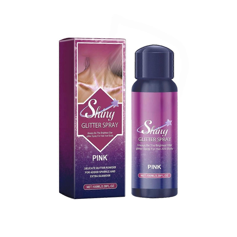 Glitter Spray for Hair and Body, Glitter Body Spray, Glitter Spray for Clothes, Quick-Drying Waterproofing Body Shimmer Spray Suitable for Stage Makeu