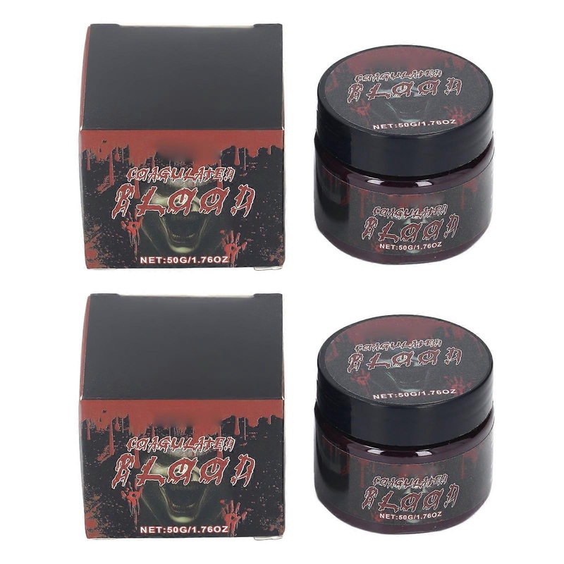 Makeup Coagulated Blood Realistic Sticky Skin Friendly Fake Blood for Makeup Cosplay Party Stage 2pcs 50g