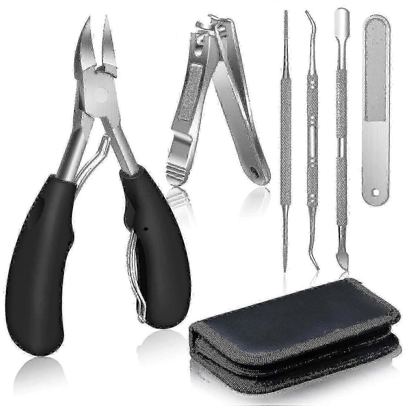 Toenail Clippers For Thick Nails And Ingrown Nails For Seniors – Stainless Steel Soft Grip Nail Clippers With Nail File A