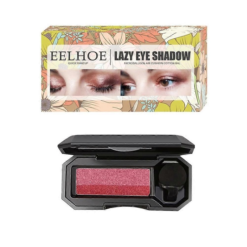 Two-Tone Makeup Eyeshadow, Waterproof Makeup Eyeshadow, Glitter Double Layer Coloured Graduation Lazy Eyeshadow Stamp For Beginners