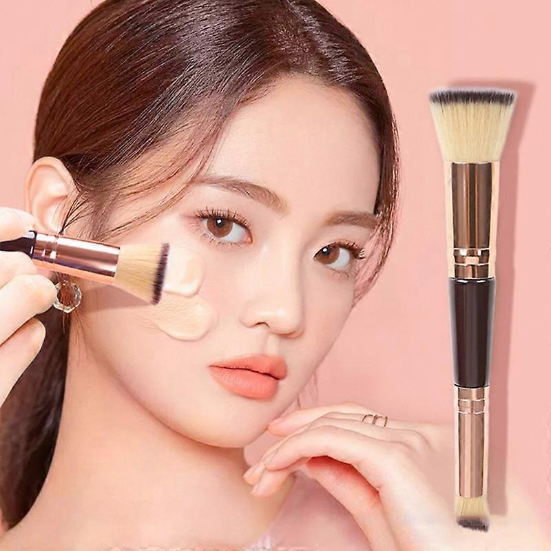 1 pc Double-Ended Makeup Brush Foundation Concealer Brush Beaut one size