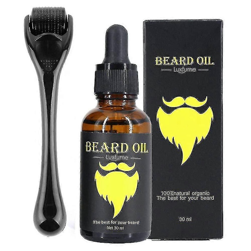 Beard Growth Kit, Beard Derma Roller 0.3mm, Beard Oil For Facial Hair Growth For Men And Dads, Grooming Tool – shenxin New Arrival