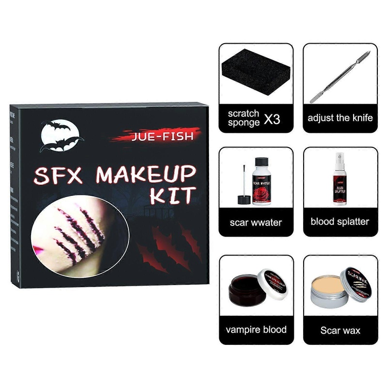 Halloween Makeup Kit Simulation Plasma Skin Wax Shaping Scar Water Wound Makeup Halloween Props