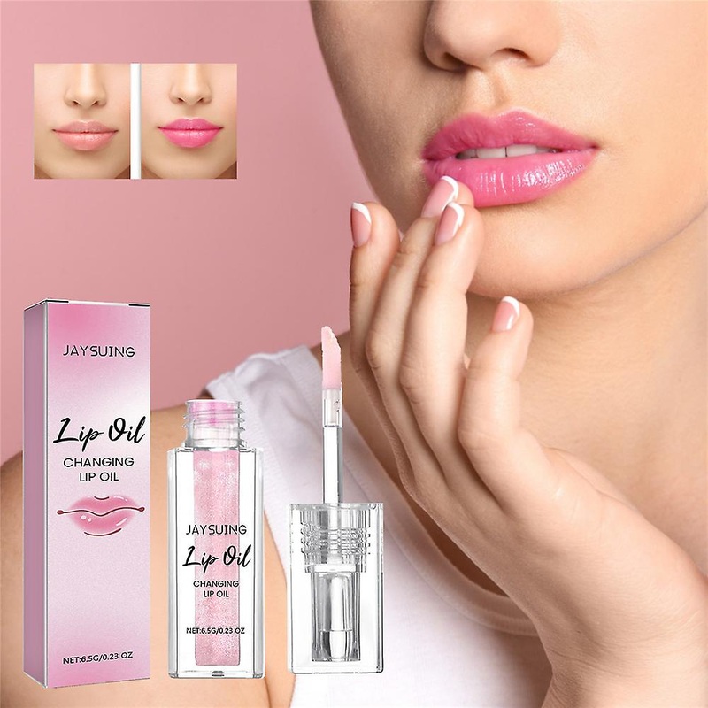 Magic Colour Changing Lip Oil,Lip Gloss, Long-Lasting Moisturizing Plumping Lip Gloss Oil Makeup Tool