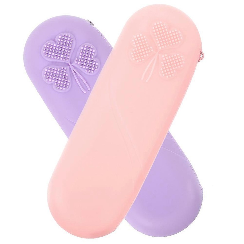 Silicone Makeup Brush Holder Travel Makeup Brush Bag Makeup Tools 22.5X8.5CM Dust-Proof 2Pcs