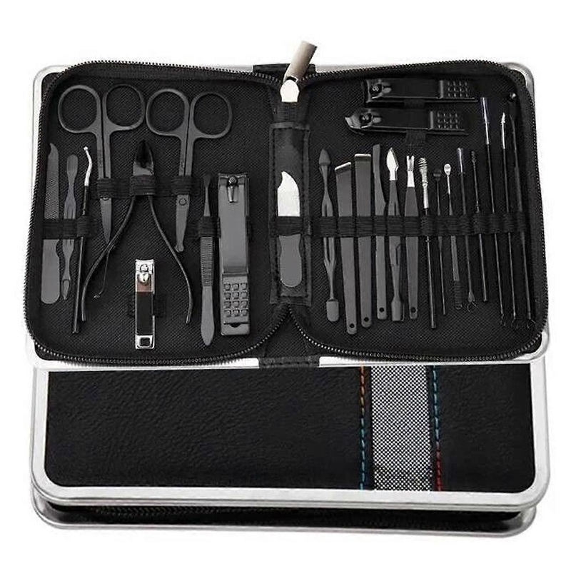 26 Pcs Manicure Set with Carbon Steel Tools for Home Salon
