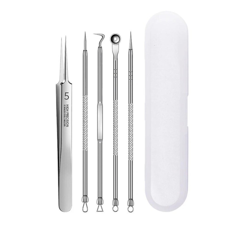 8/5/3pcs No. 5 Stainless Steel Acne Needles Ultra-thin Blackhead Clip Tweezers Acne Clips Beauty Tools Acne Needles Skin Care Tool~16516