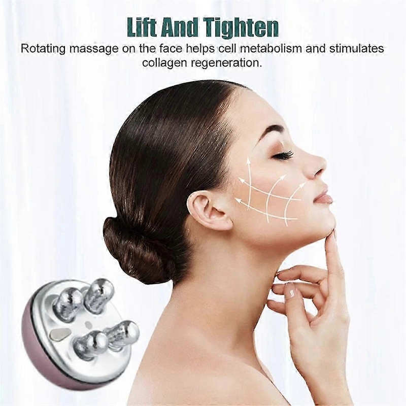 3D Facial Roller EMS Mini Current Tighten Skin Firming Face-Lifting Device Skin Remove Edema Fades Fine Lines Massager