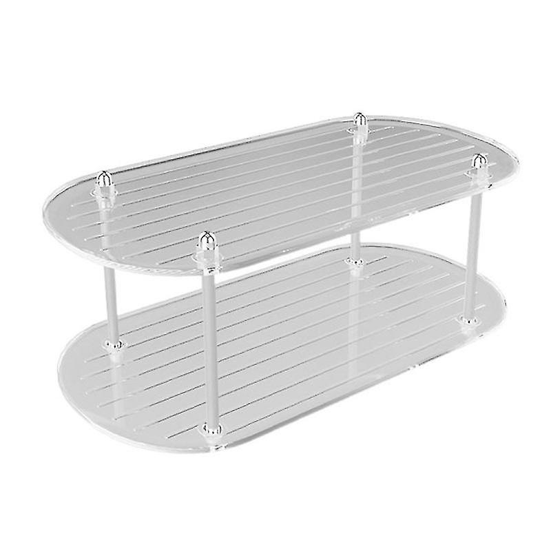 Makeup Organizer for Vanity 2 Tier Bathroom Counter Organizer Multi Purpose Cosmetics Storage Rack