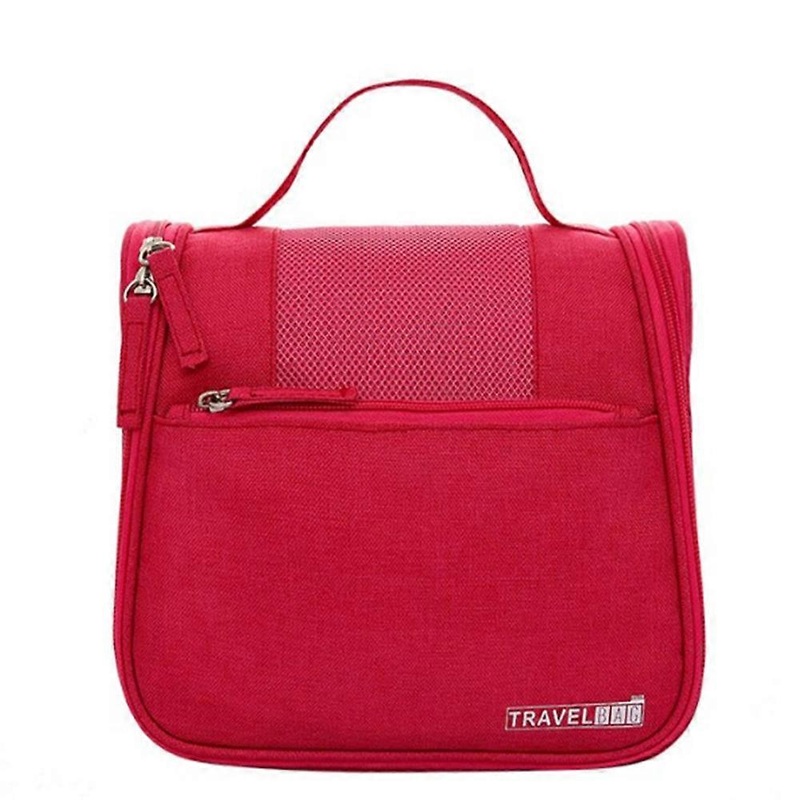 Men’s women’s hanging toiletry bag waterproof travel toiletry bag red