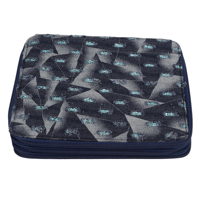 Pencil Storage Bag Large Capacity Compartment Design Handheld Dustproof Cosmetic Bag for Storing Brushes Makeup Tools