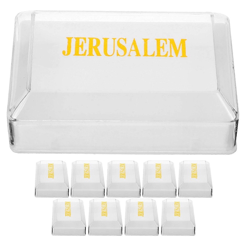 10pcs Rosary Beads Storage Boxes, Portable Rectangular Jewelry Organizer, Lightweight Matte Plastic Case for Travel & Religious Gifts