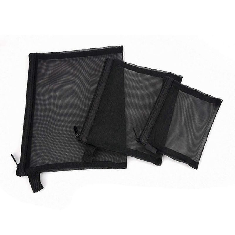Zipper Mesh Bags, Pack of 3 (S/M/L), Beauty Makeup Cosmetic Accessories Organizer, Travel Toiletry