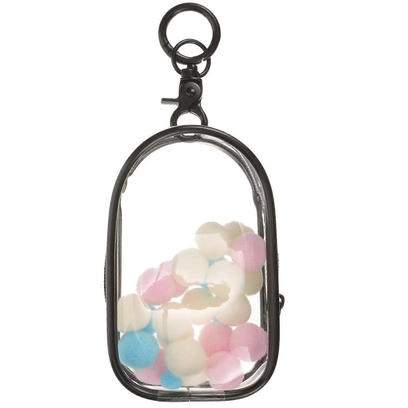 1 Set of Clear Figure Display Bag with Buckle Portable Small Doll Storage Bag Hanging Zipper Bag