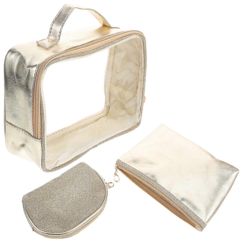 1 Set Portable Makeup Bag Toiletry Bag Travel Plastic Makeup Pouches for Women