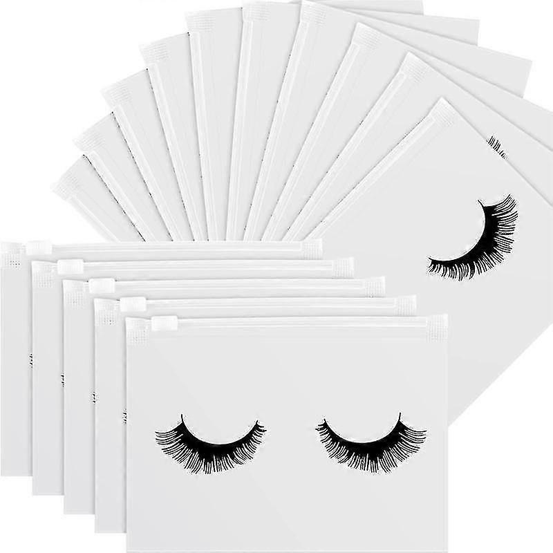 100 Pieces Eyelash Aftercare Bags Eyelash Makeup Bags Empty Lash Cosmetic Pouch Travel Make Up Case Ha