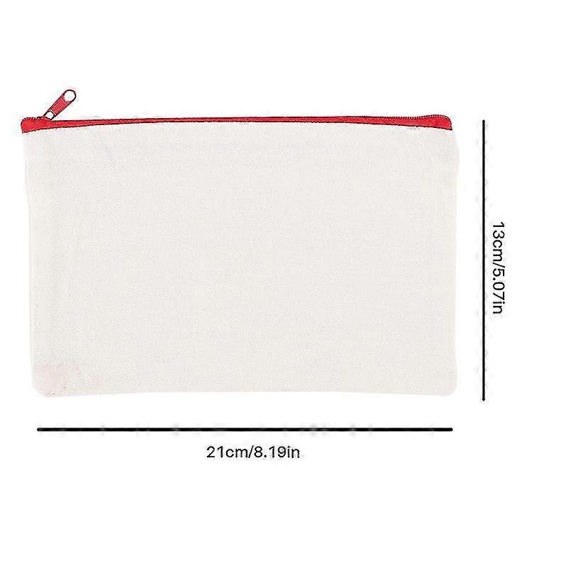 12pcs Multipurpose Cosmetic Bag Makeup Pouches With Zipper Canvas Bag Pencil Pouch Travel Toiletry B