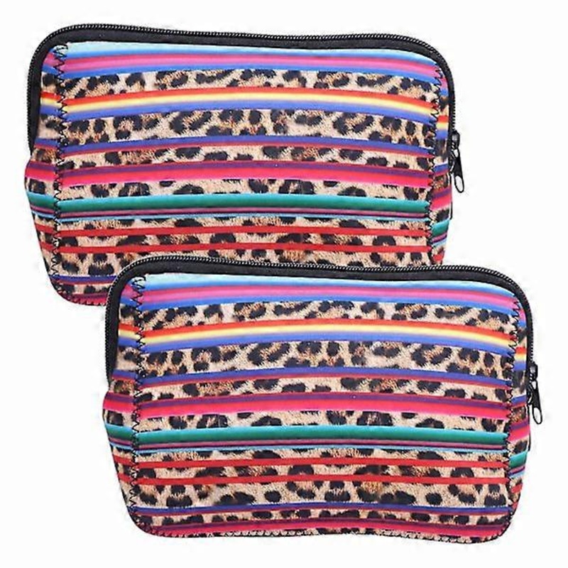 2 pcs Neoprene Travel Suitcase Makeup Bag Organizer, Portable Cosmetic Bag Handbag