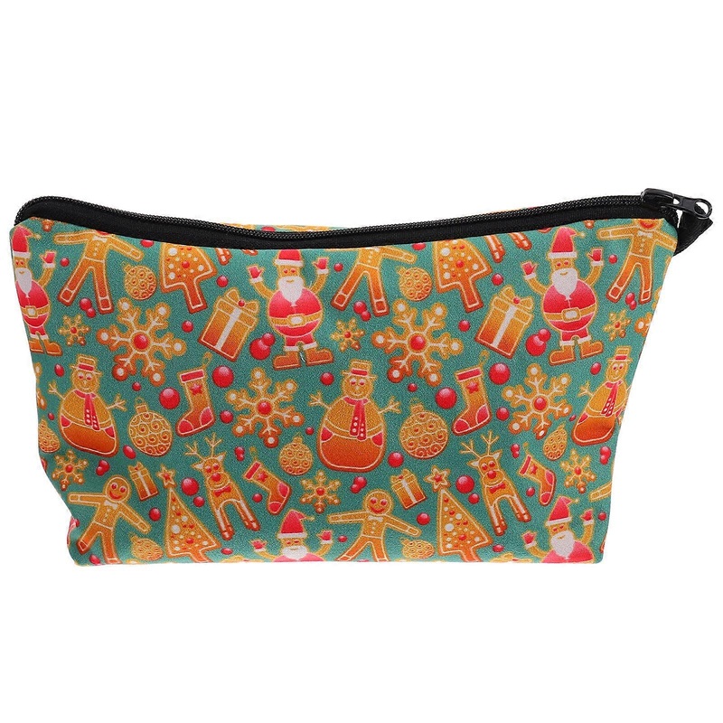 1pc Christmas Travel Storage Pouch Portable Makeup Bag Organizer Toiletry Bag