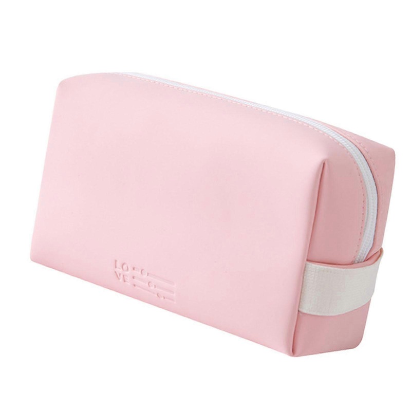 Woman Organizer Case with Zipper,PU Leather Portable Cosmetic Yellow