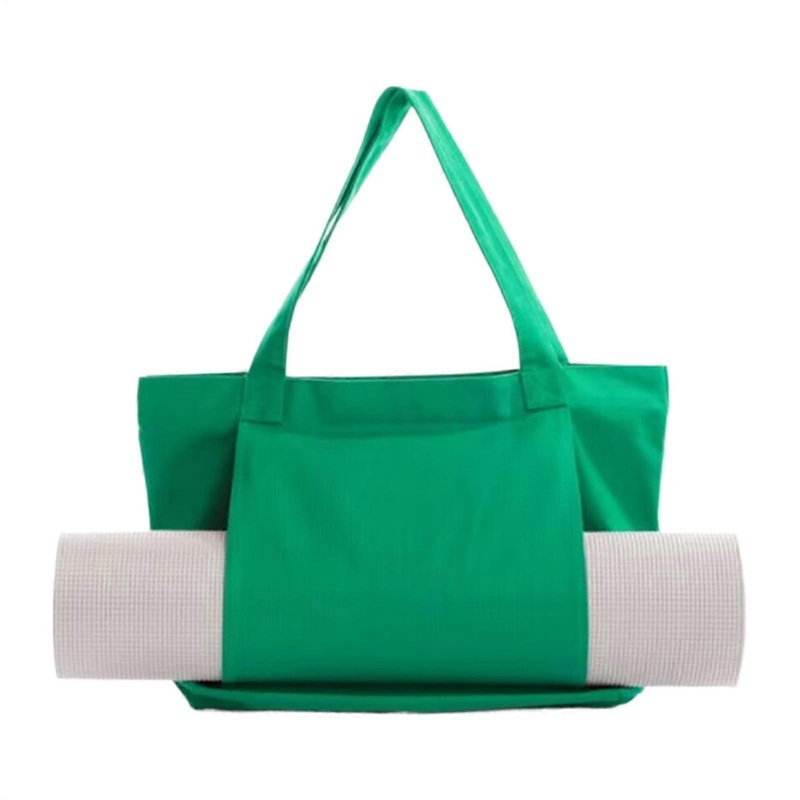 Yoga Bags for Women  Waterproof Canvas Yoga Mat Tote with Holder, Large Capacity for Beach and Pilates, Black
