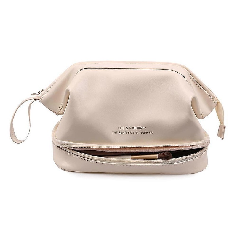 (BAG)Cosmetic bag, double cosmetic bag, travel cosmetic bag, leather cosmetic bag, travel cosmetic bag