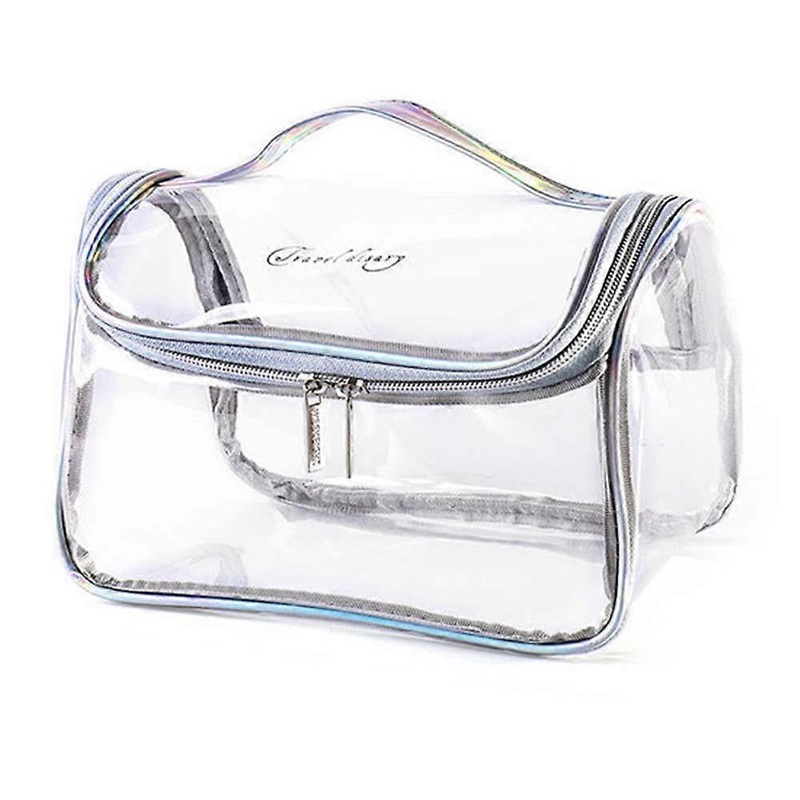 (BAG)Heavy Duty Clear Cosmetic Bag Waterproof Transparent Travel Makeup Toiletry Organizer Bag