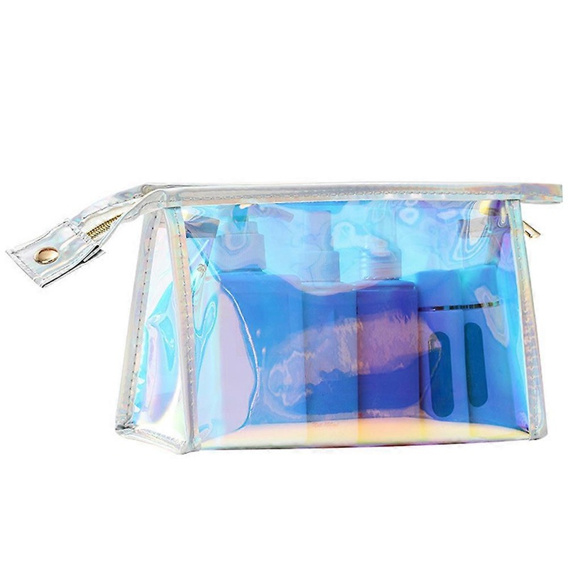 (BAG)New laser cosmetic bag female portable waterproof travel magic color PVC cosmetic storage bag
