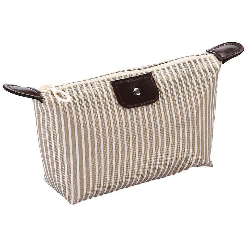 (BAG)Nylon waterproof skin care products storage bag simple travel wash stripe jiaozi cosmetic bag
