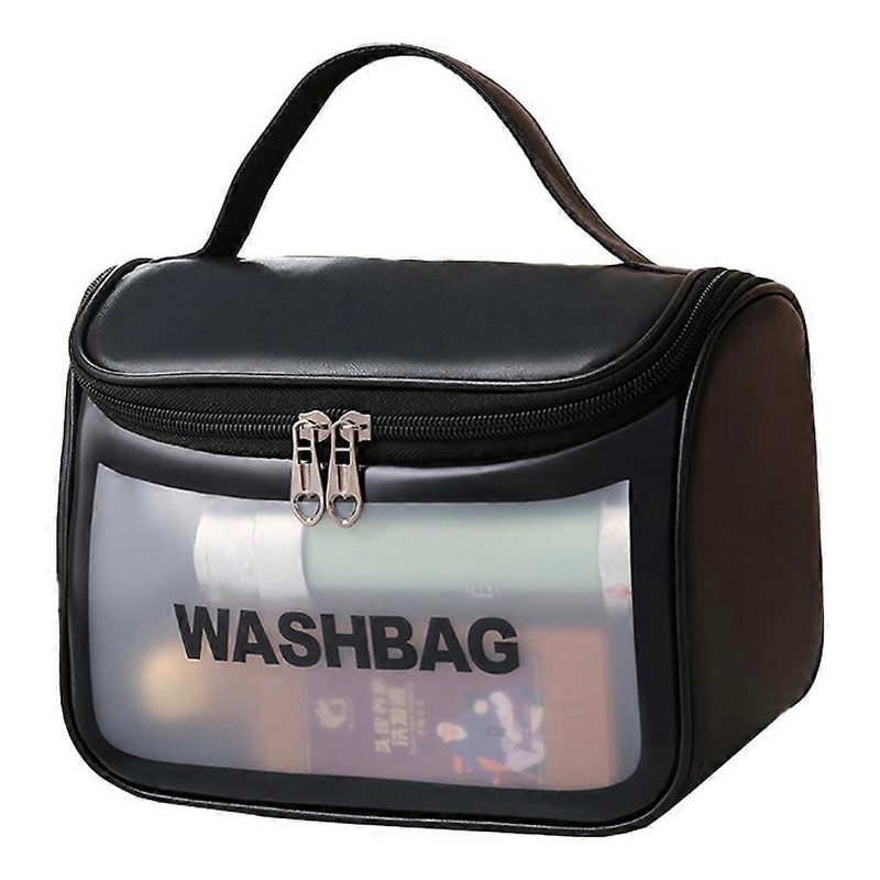 (BAG)Perspective pvc large-capacity transparent cosmetic bag frosted toiletry bag pu clamshell