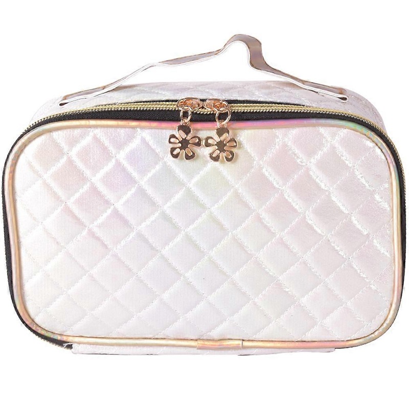 (BAG)Portable pu diamond cosmetic bag magic color laser washing bag ladies cosmetic storage bag