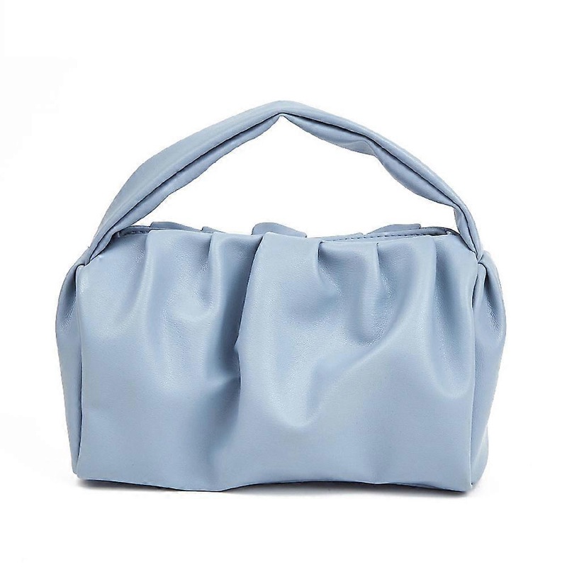 (BAG)PU texture solid color ladies handbag trend Joker online celebrity handbag cosmetic bag