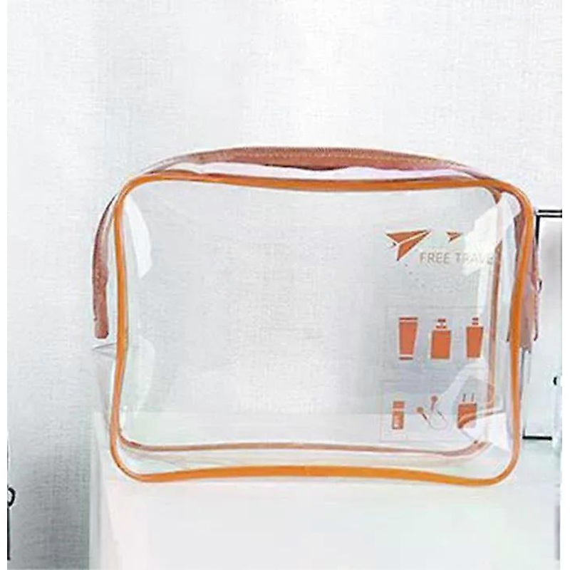 Waterproof Transparent Pvc Bath Cosmetic Bag Women Make Up Case Travel Zipper Makeup Beauty Organizer Wash Toiletry Storage Kit
