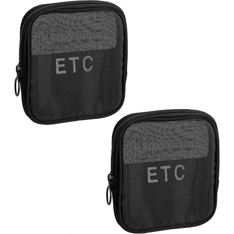 2 mesh cosmetic bags, small zipper bag, small storage bag, mini travel bag, toiletry bag, accessories storage bag