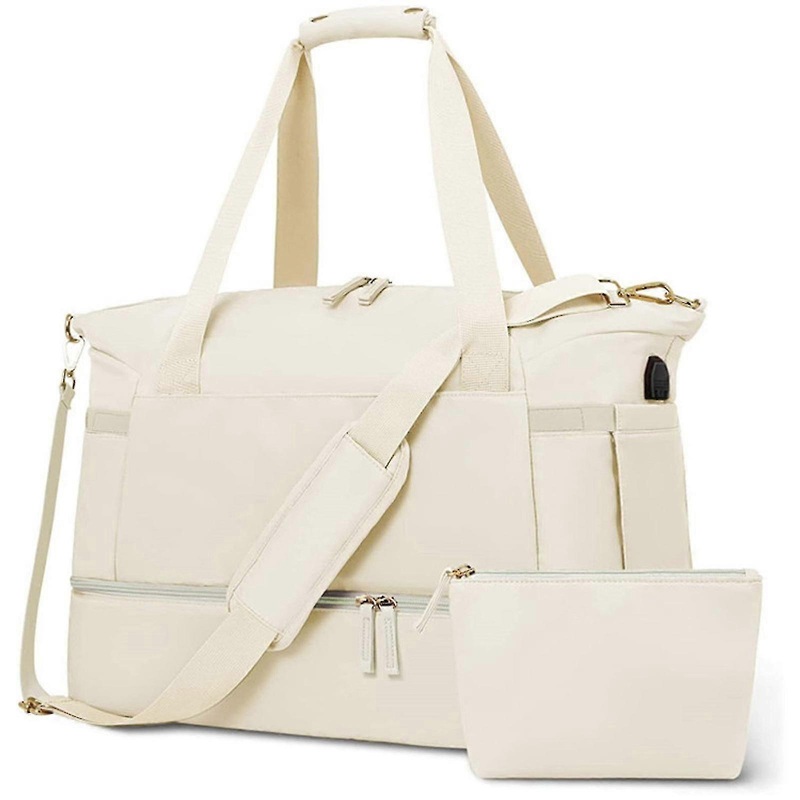 2023 New Weekender Bags For Women,carry On Bag,overnight Bag With Trolley Sleeve,sports Tote Gym Bag,travel Bag For Women With Small Cosmetic Bag  Usb