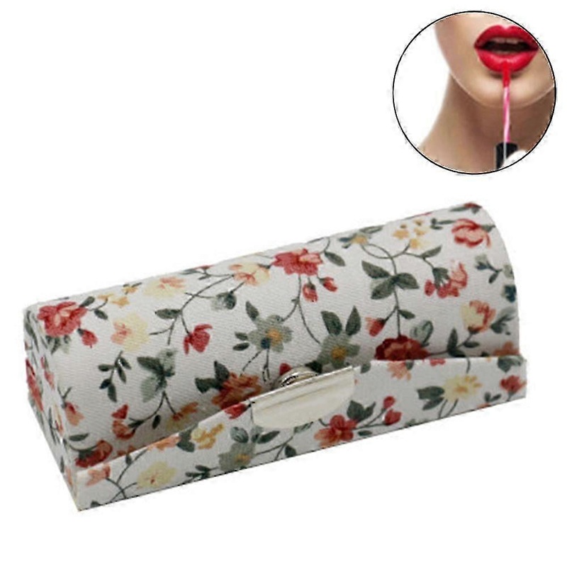 White Lipstick Case Holder – Organizer Bag For Professional Lipstick Durable Soft Leather Cosmetic Storage Set With Mirror