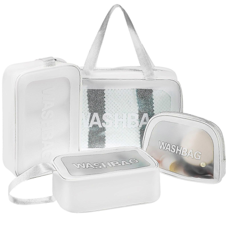 1 Set Makeup Bag Travel Wash Bag Transparent Toiletry Bag Makeup Tools Organizer
