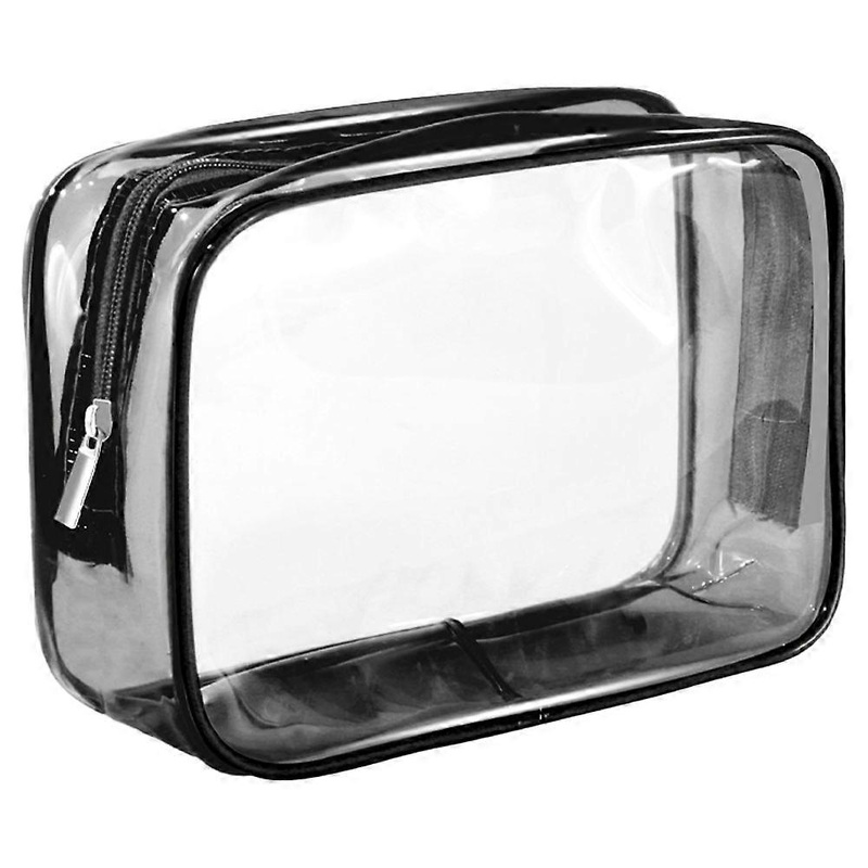Waterproof pvc transparent cosmetic bag, portable travel transparent cosmetic bag with zipper