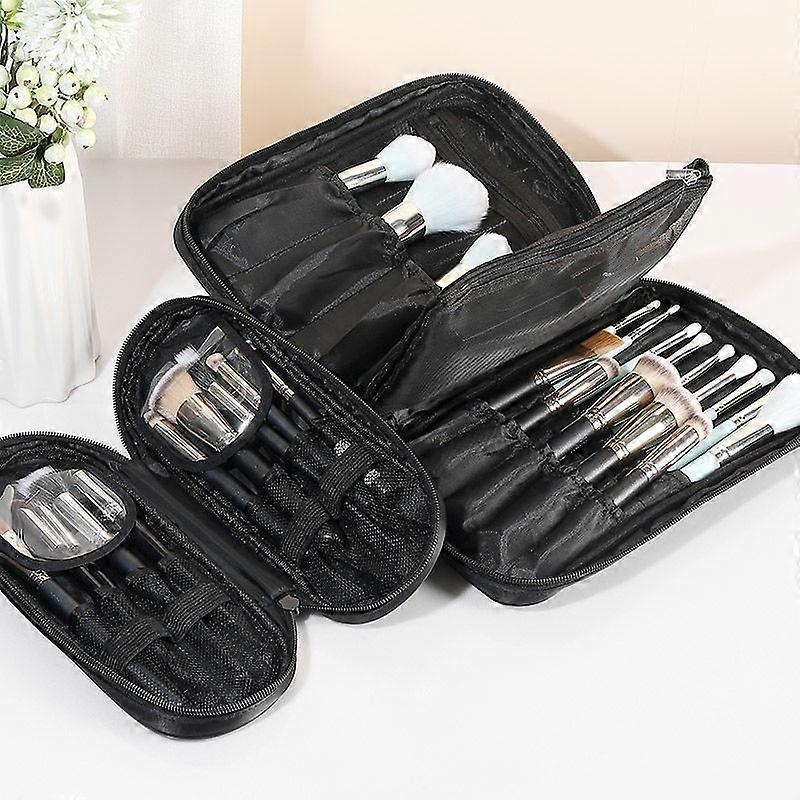 16-hole hand-held makeup brush bag Travel makeup kit Large capacity multi-function zipper storage bag 260*175*40mm (makeup bag only, without makeup br
