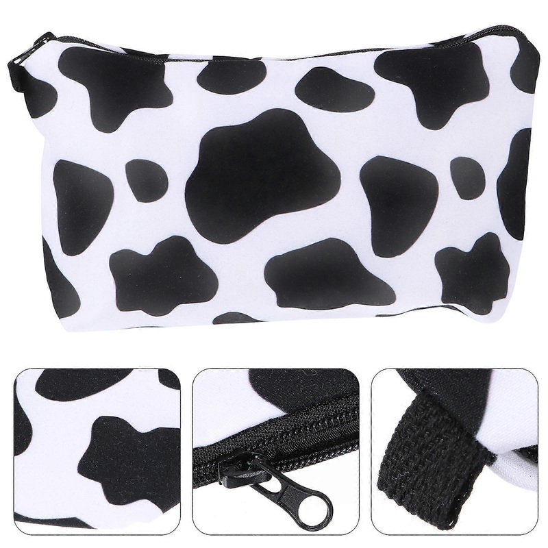 1Pc Cow Printing Storage Bag Ladies Portable Cosmetic Bag Travel Toiletry Bag