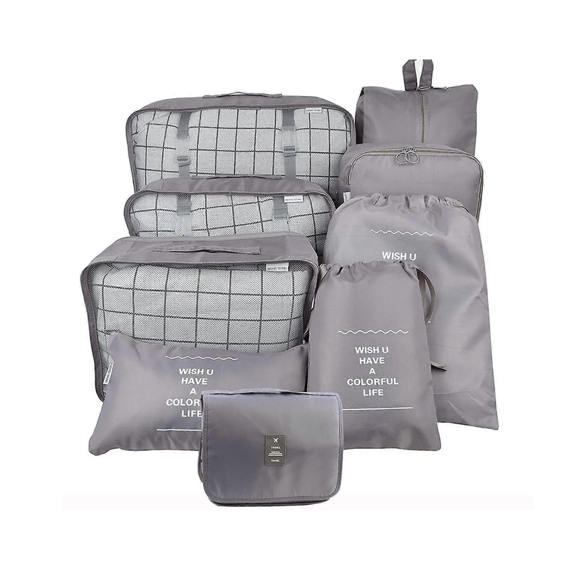 Waterproof travel bag set nine-piece-hook wash bag nine-piece set, multi-functional, large-capacity bag,Trip Camping,Multiple travel bags