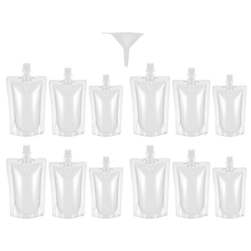 1 Set Clear Drink Pouch Juice Bag for Picnic Camping 19x13x3.5cm