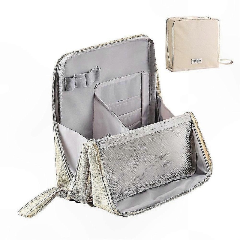 Waterproof Vertical Makeup Bag, Spacious Standing Organizer for Cosmetics and Toiletries