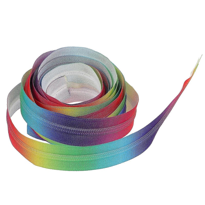 1pc Rainbow Color Nylon Yard Zipper Clothing Coil Zipper Rainbow Color Coil Zipper