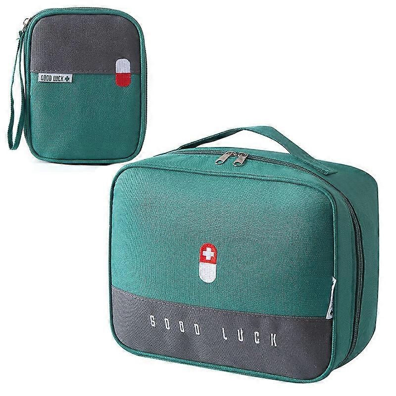 2 Size Empty First Aid Bags with Small Medical Pouch, Portable Medication Carrying Case(Pink) (4-D-W)