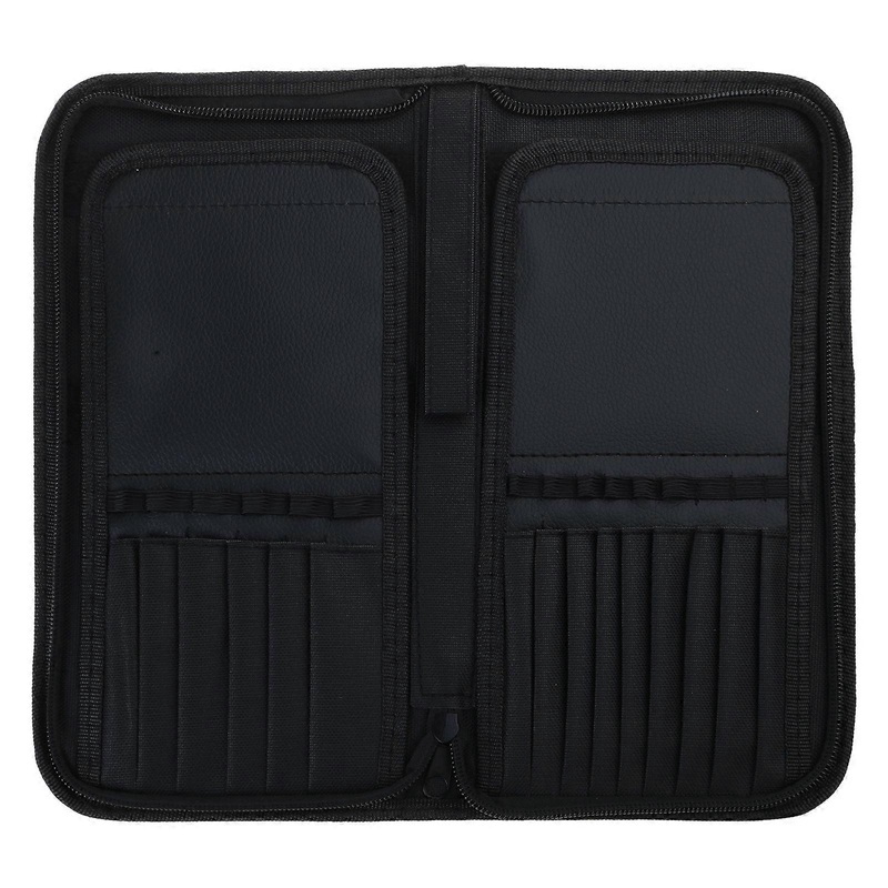 Women 15 Pockets Foldable Stand-Up Makeup Brush Bag Organizer Portable Travel Cosmetics Beauty Tool Storage Case Handbag
