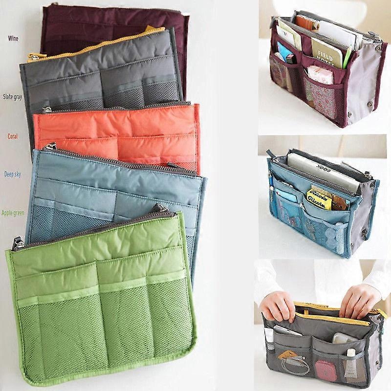 Women Lady Travel Insert Handbag Organizer Purse Large Liner Cosmetic Organizer