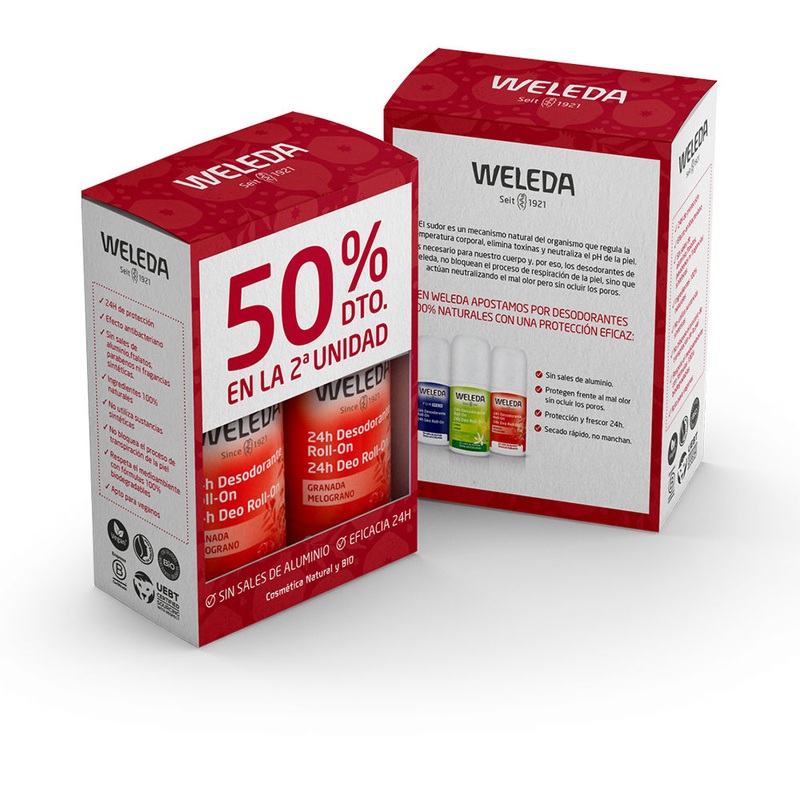 Weleda Pomegranate 24H Roll-On Deodorant 2x50ml